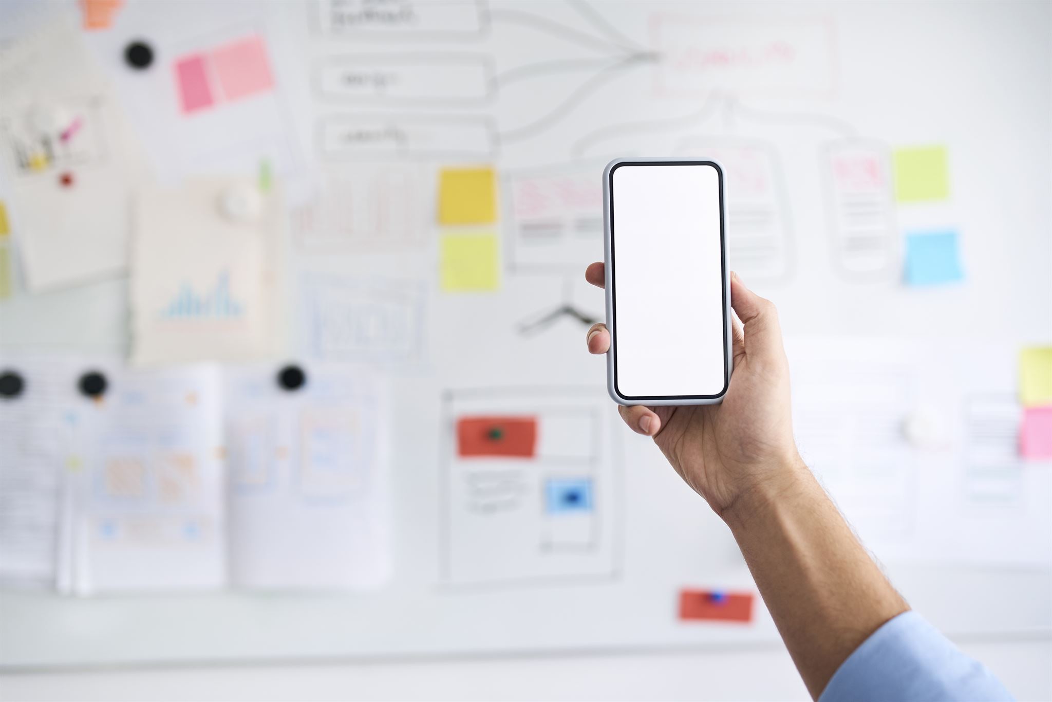 Mobile phone showing job application status