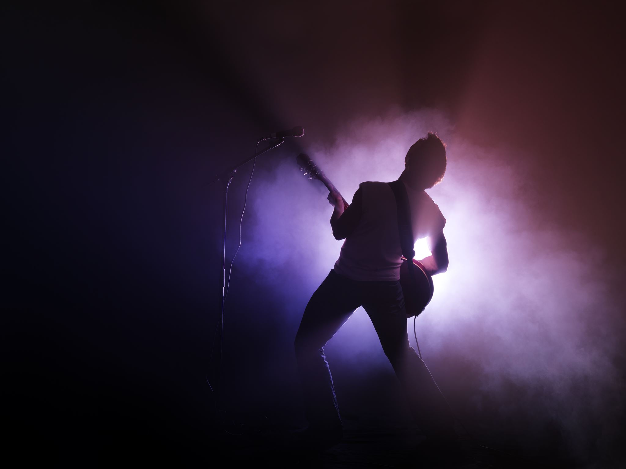 Live music performer on stage