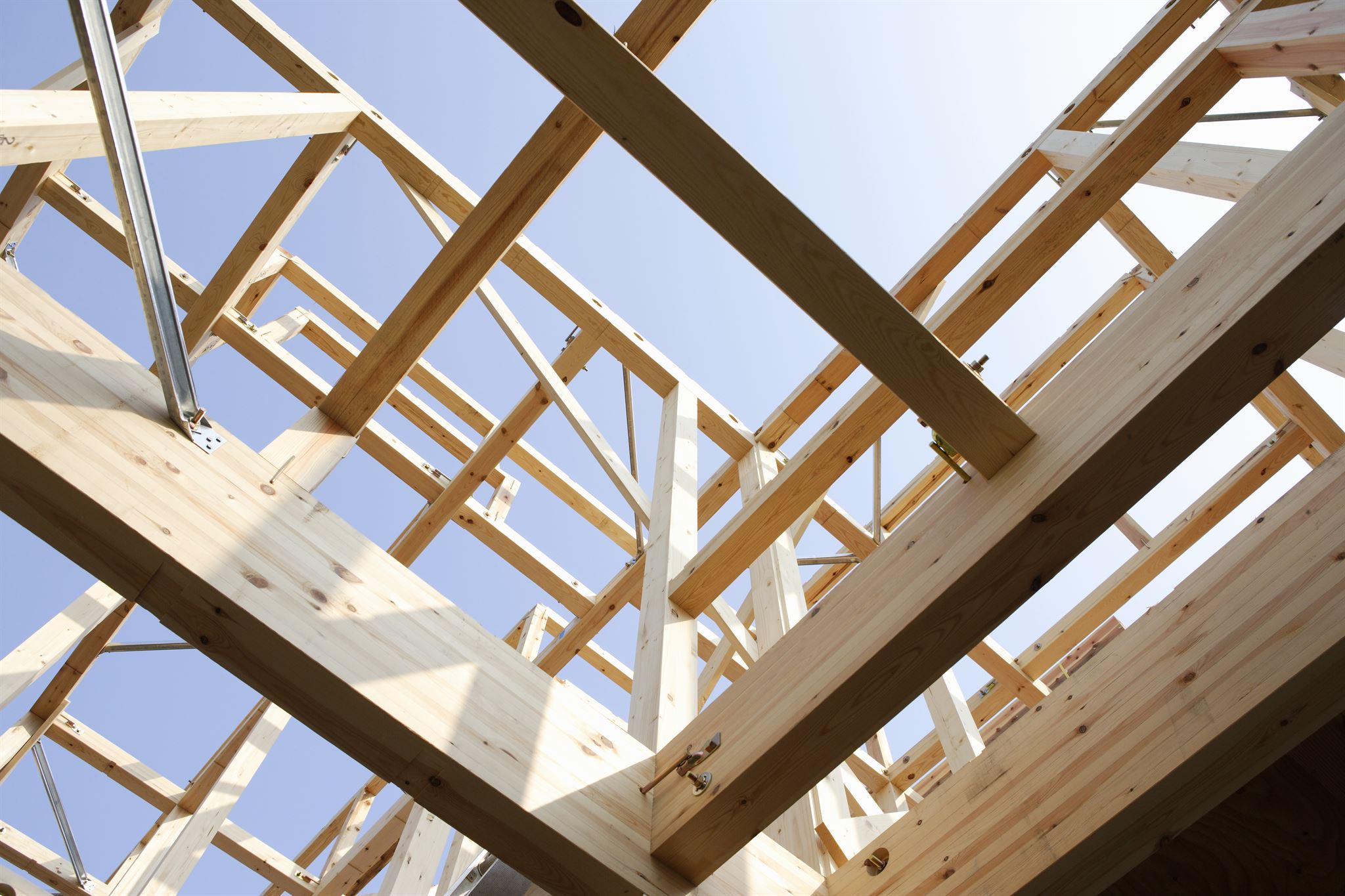 Dachstuhl aus Holz