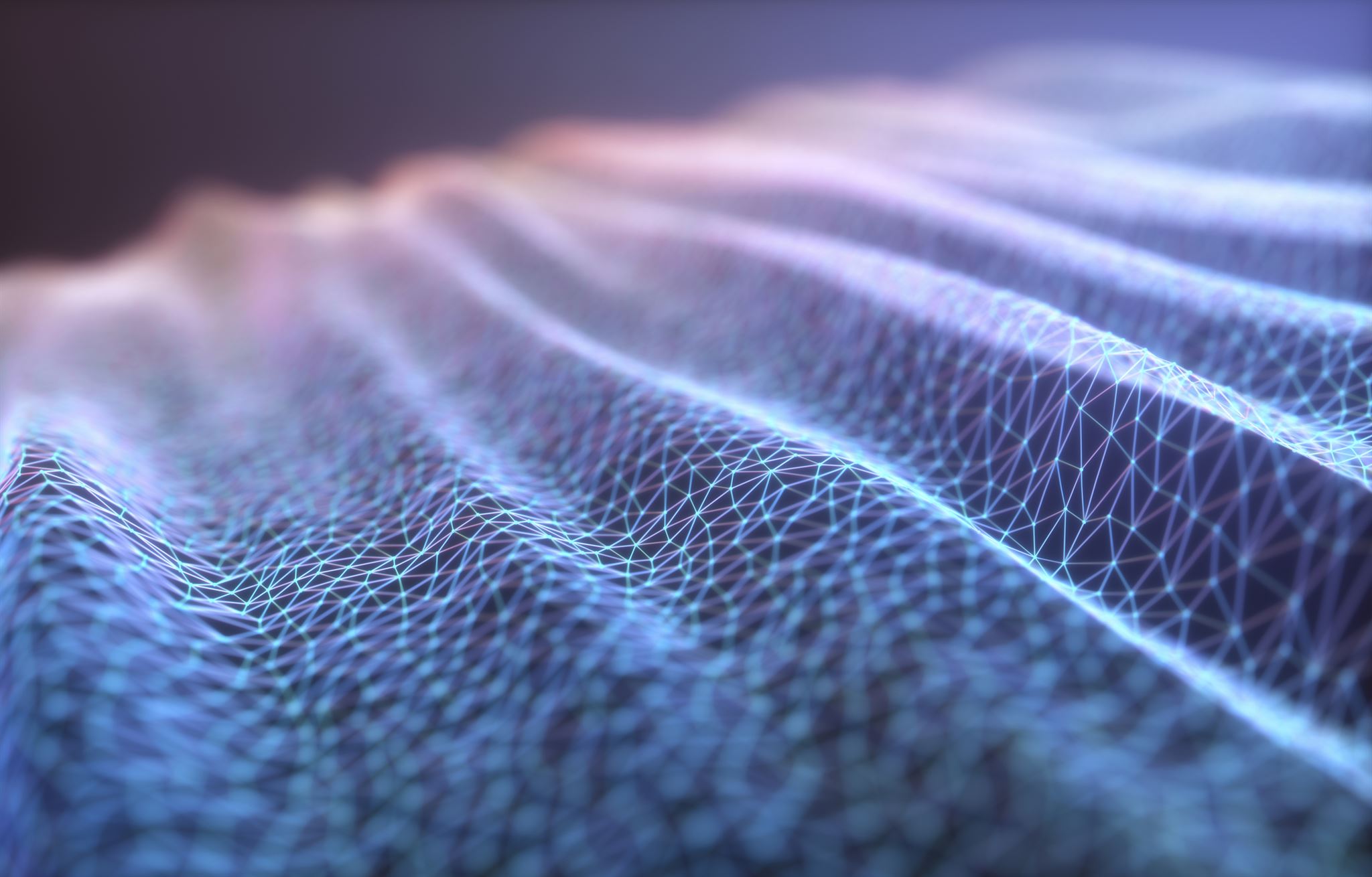 Futuristic holographic neural network visualization