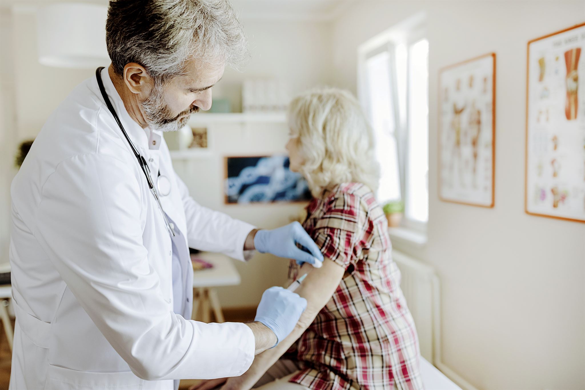Patient preparing for medical procedure