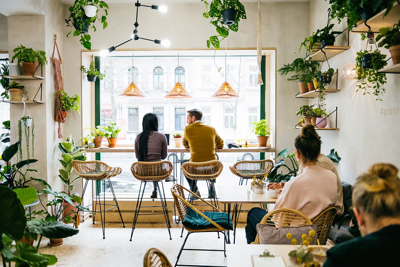 Industrial loft style seating area