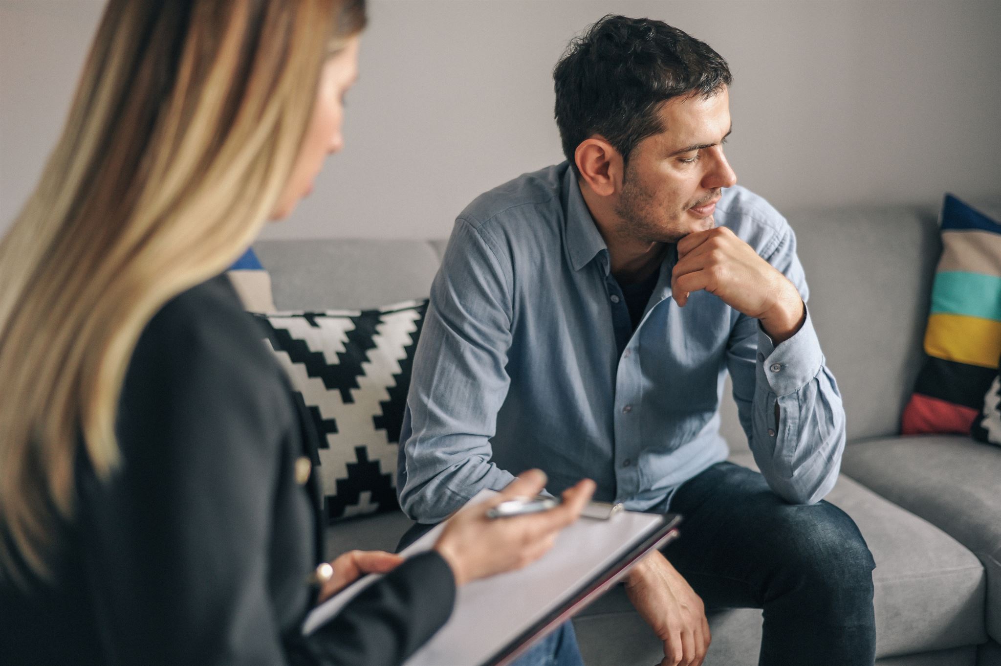 Person discussing loan options