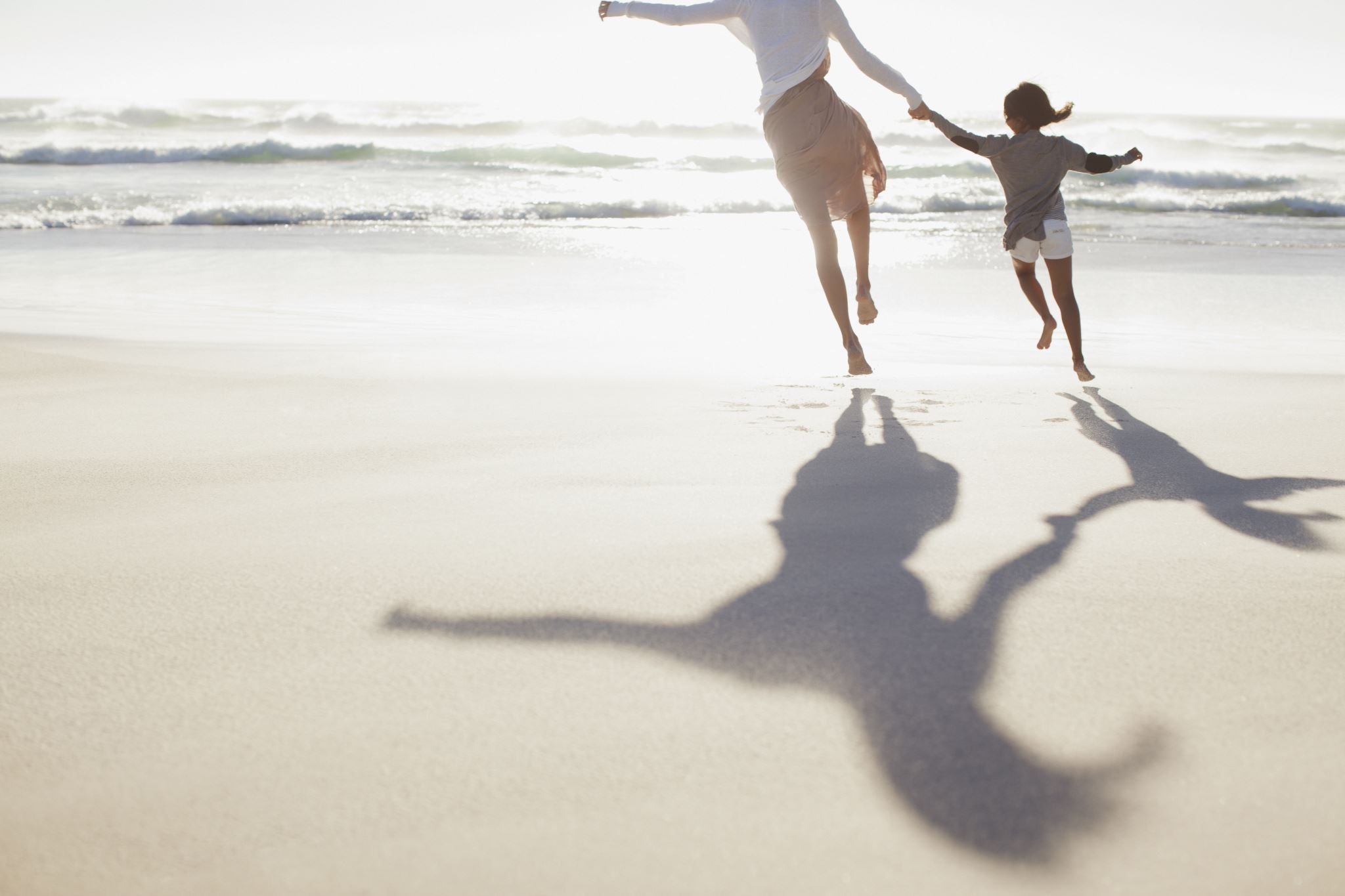 Family enjoying a beach vacation