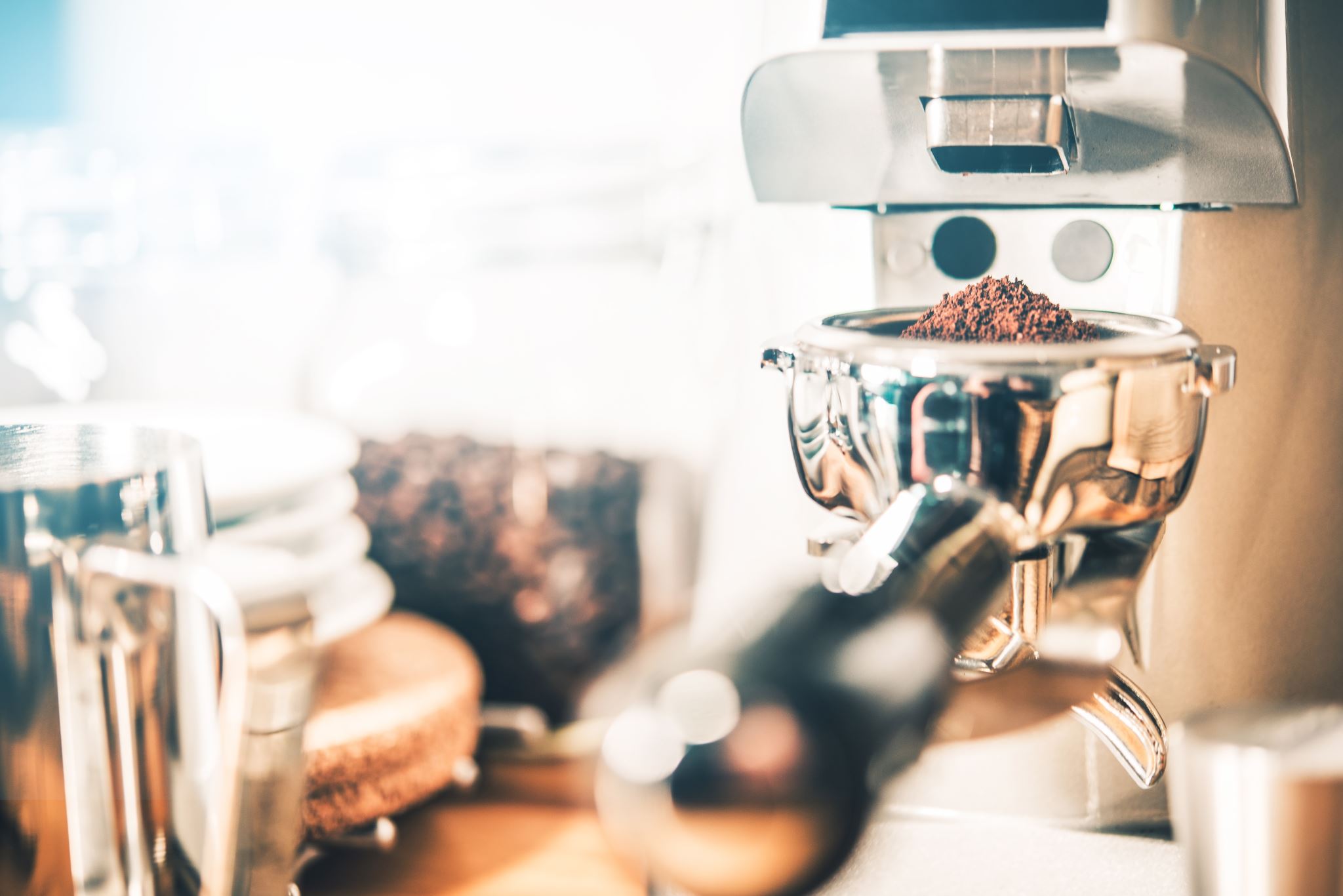 High-end coffee machine in a modern office setting