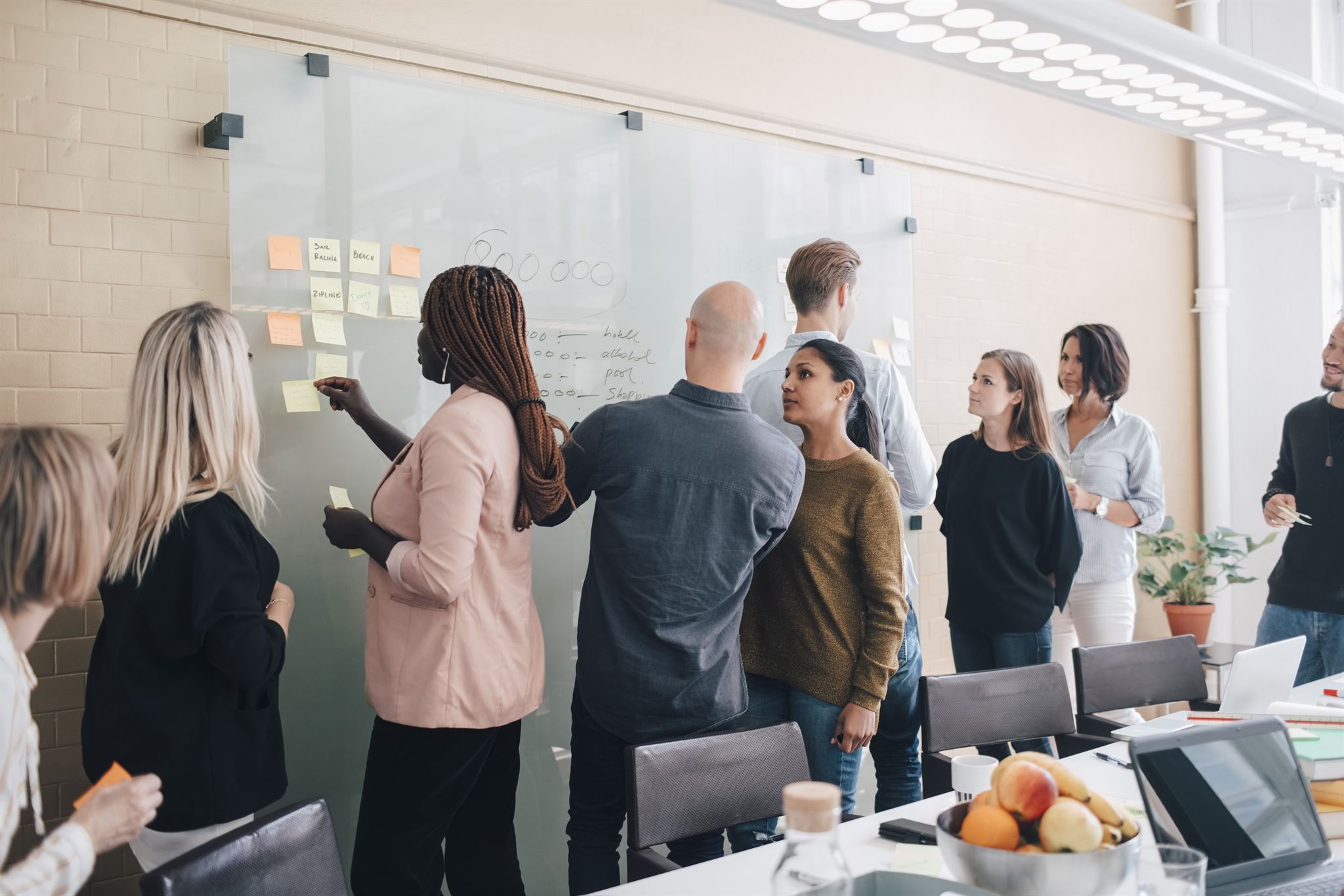 Professionals collaborating in training session