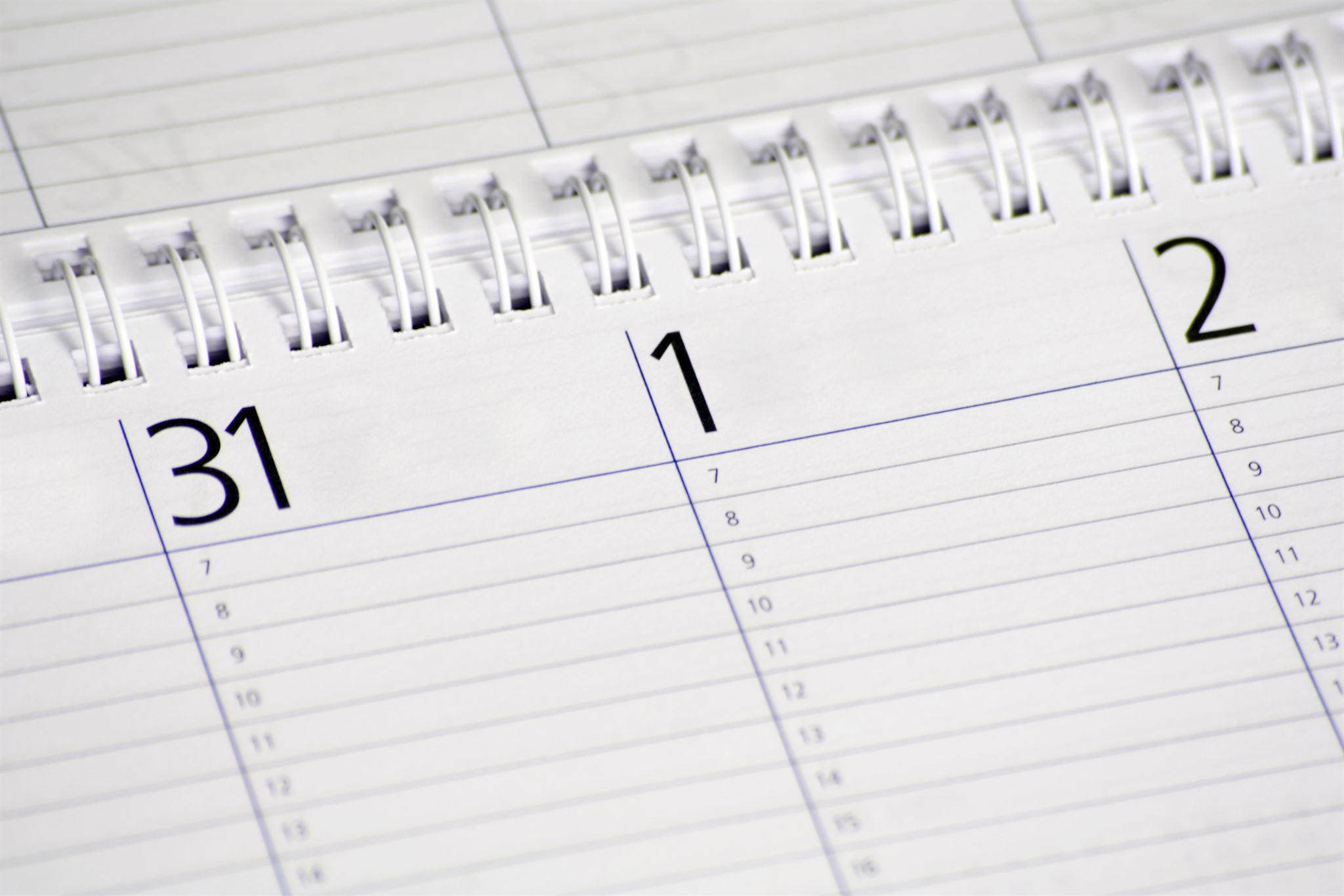 Takvim ve kontrol listesi