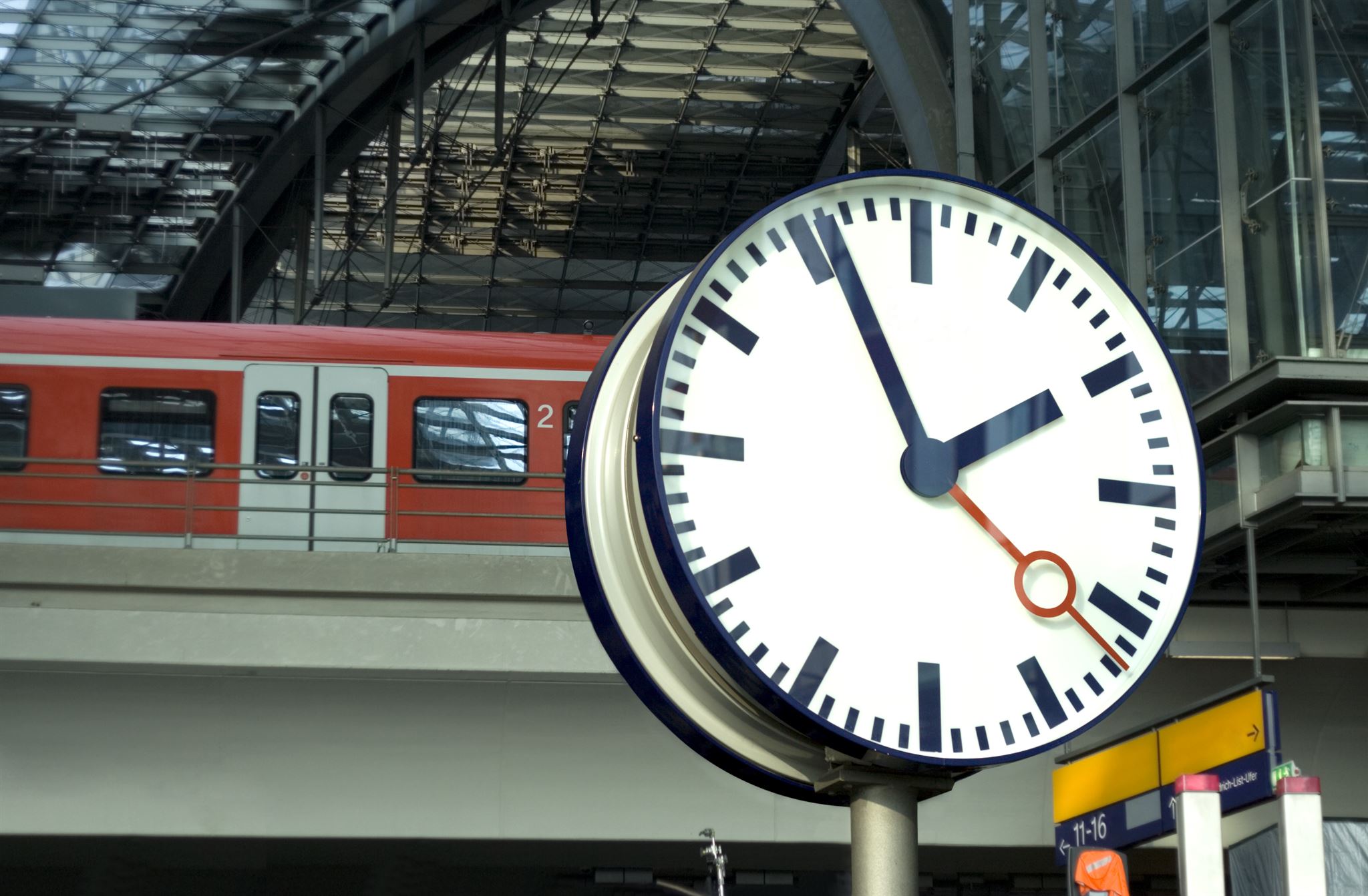 Clock representing timely service delivery