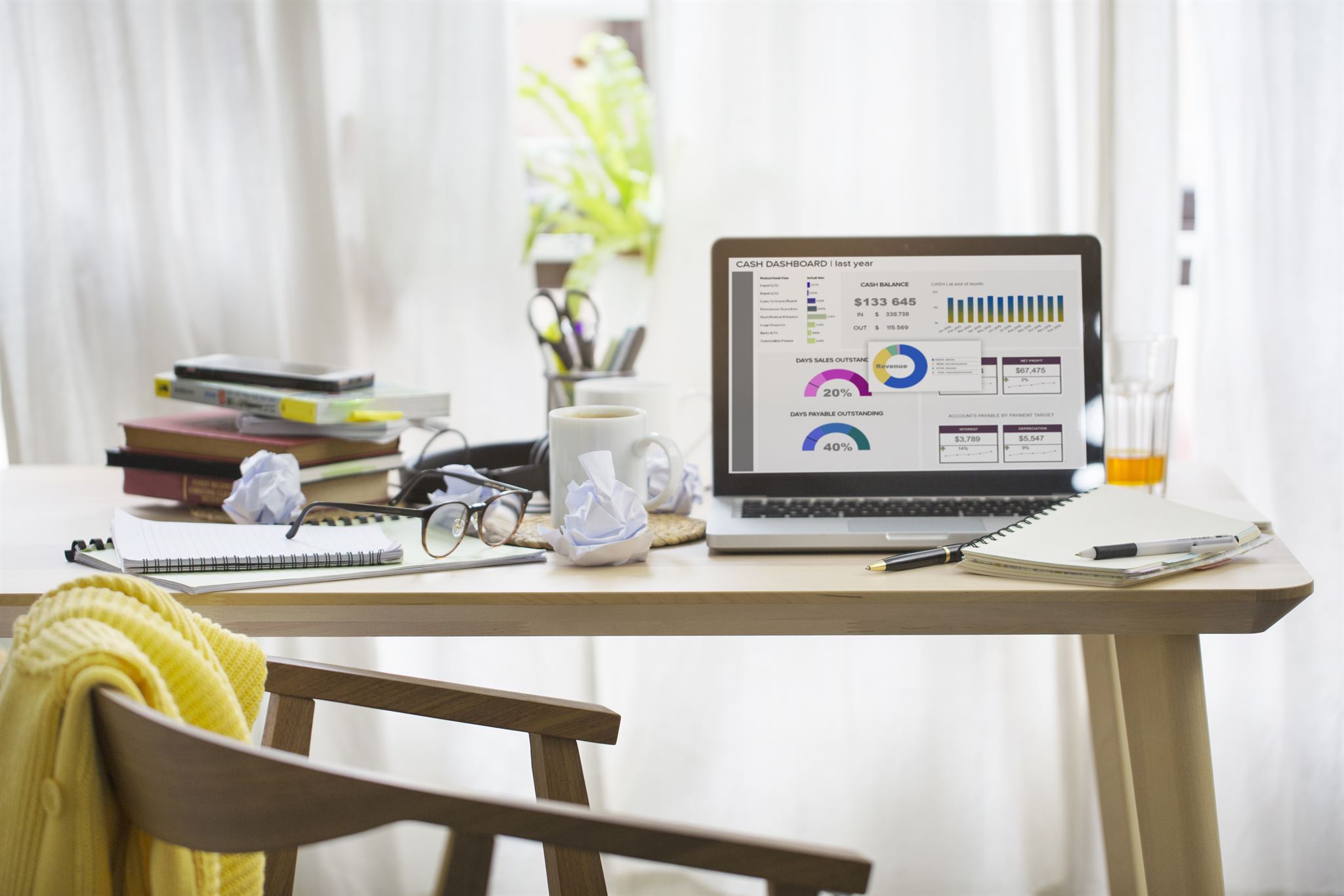 Laptop with banking interface