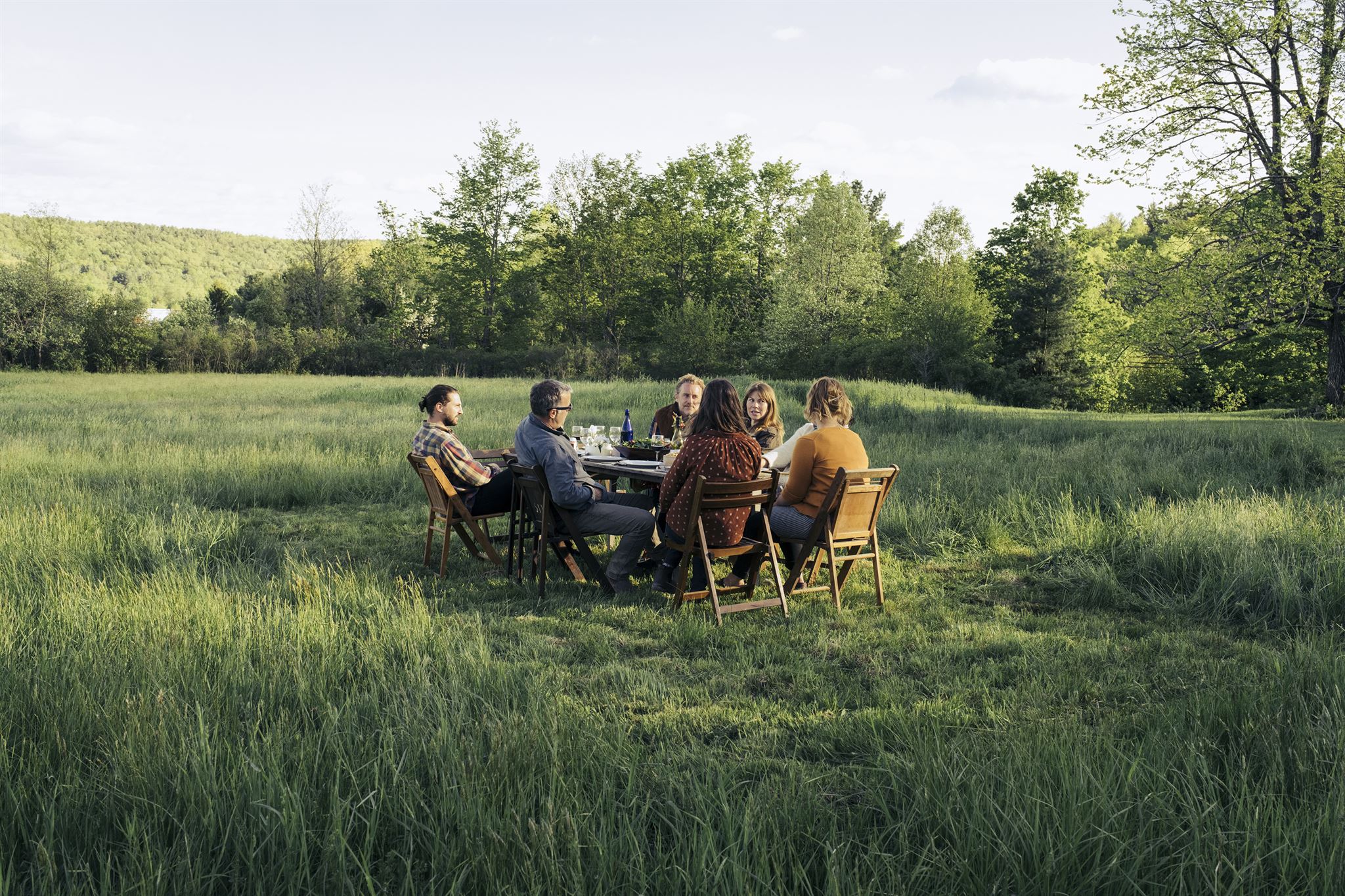 Community members gathered outdoors for a local event