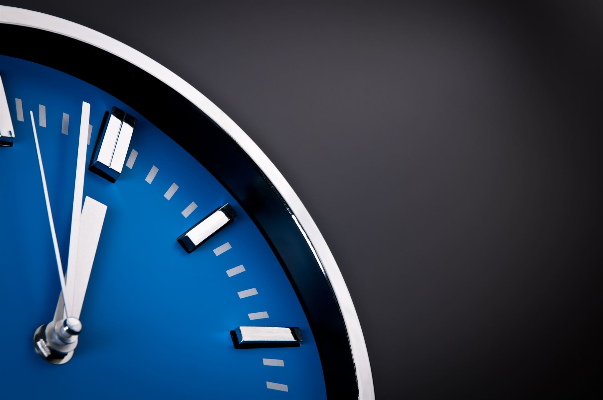 Clock representing reduced downtime