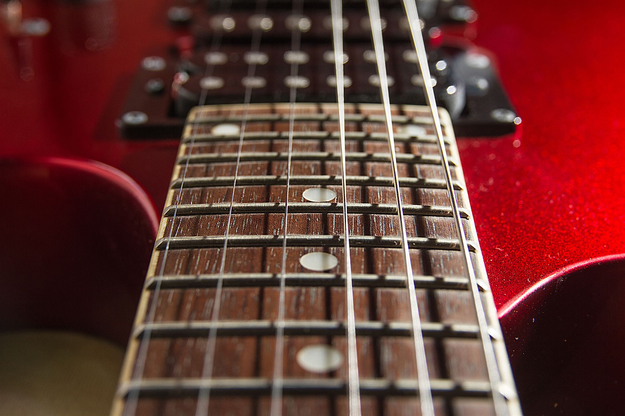 Electric guitar close-up