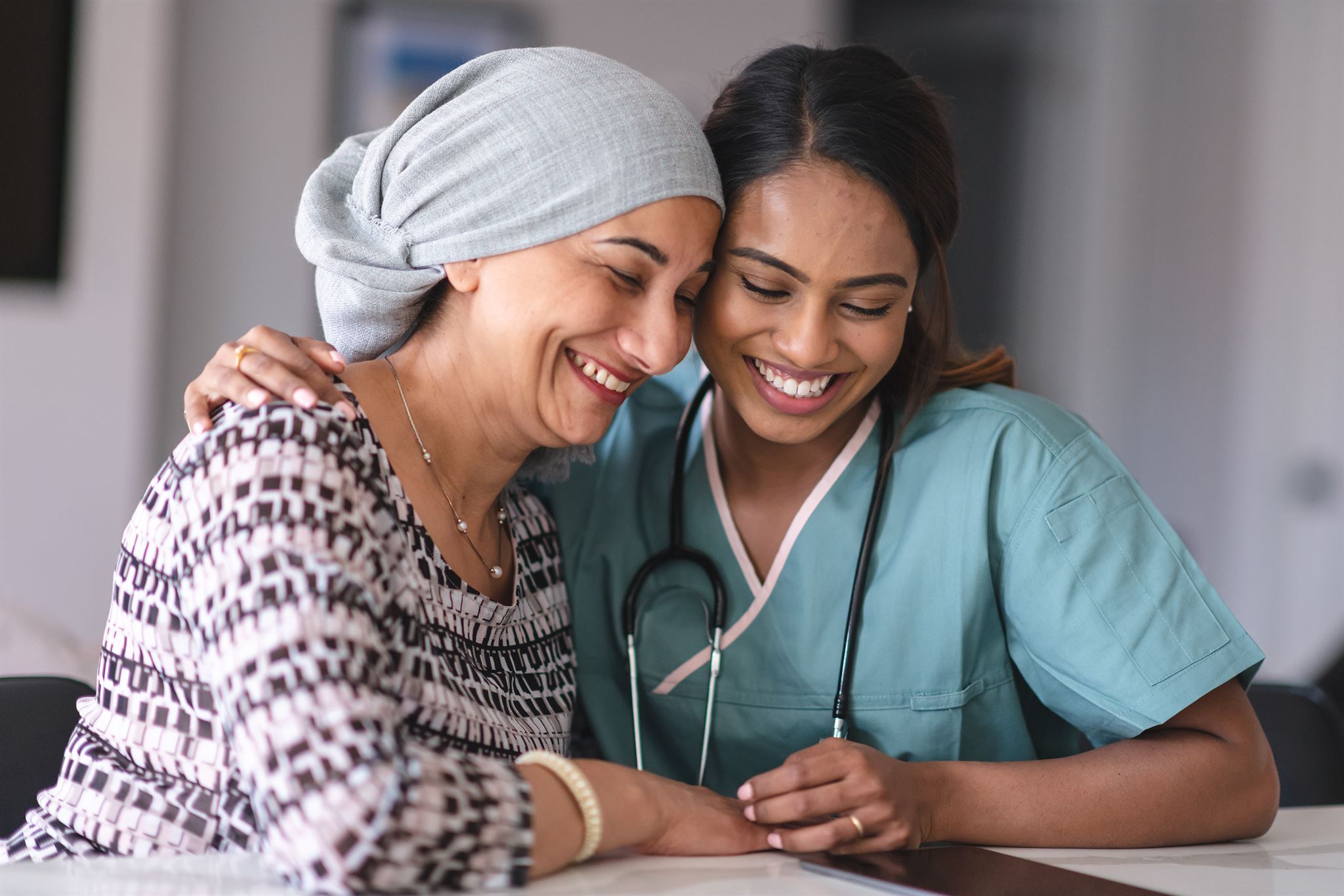 Patient receiving post-care support