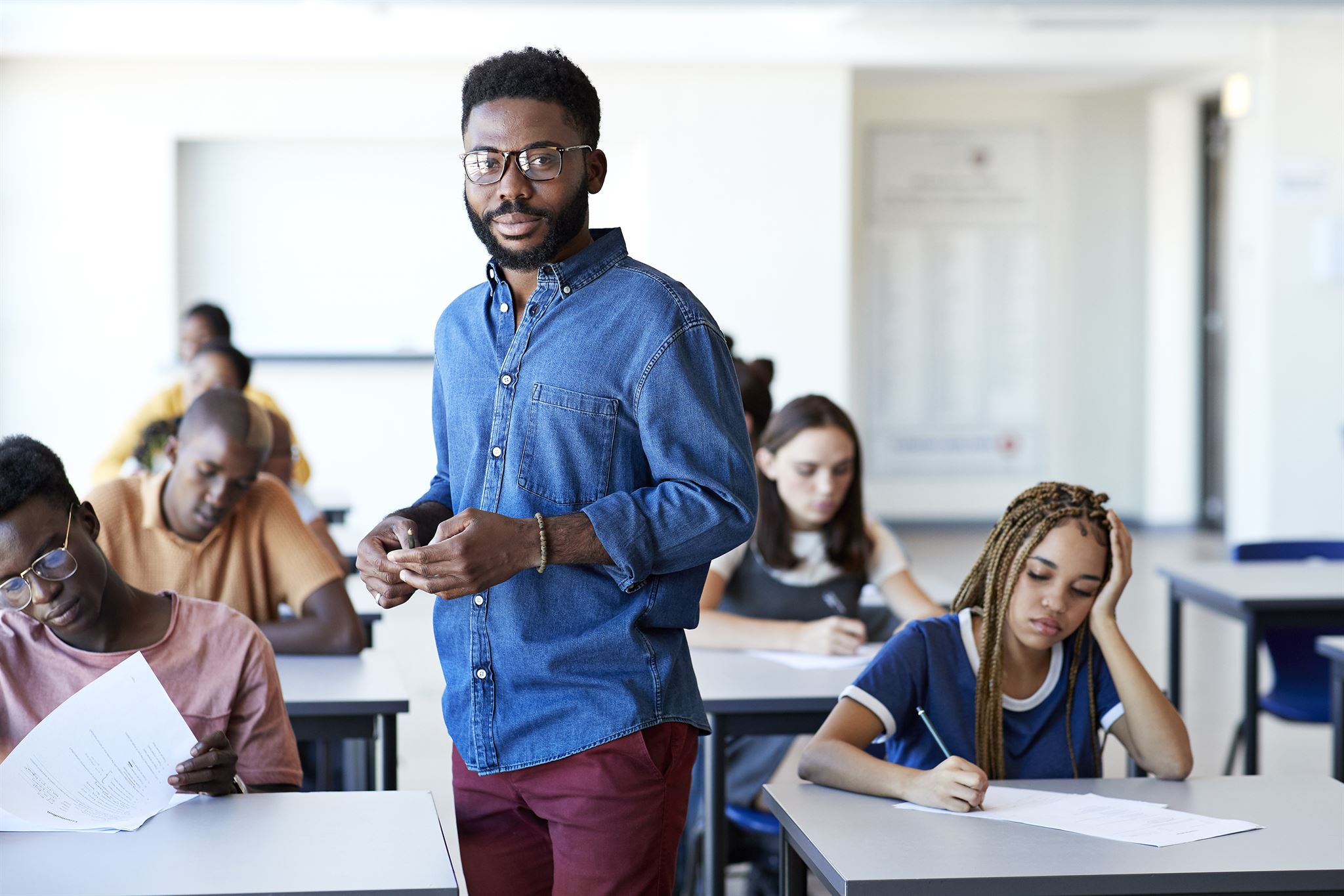 Students engaged in learning