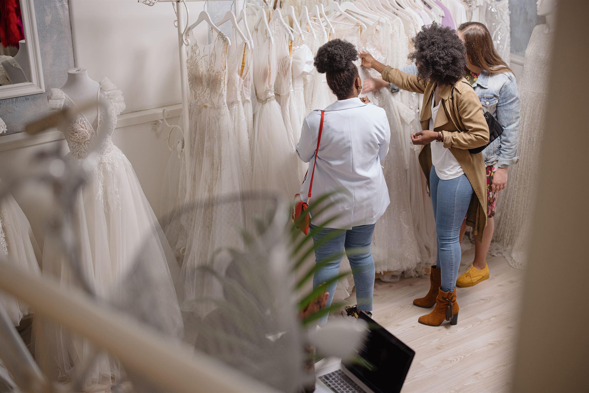Team collaborating on garment project