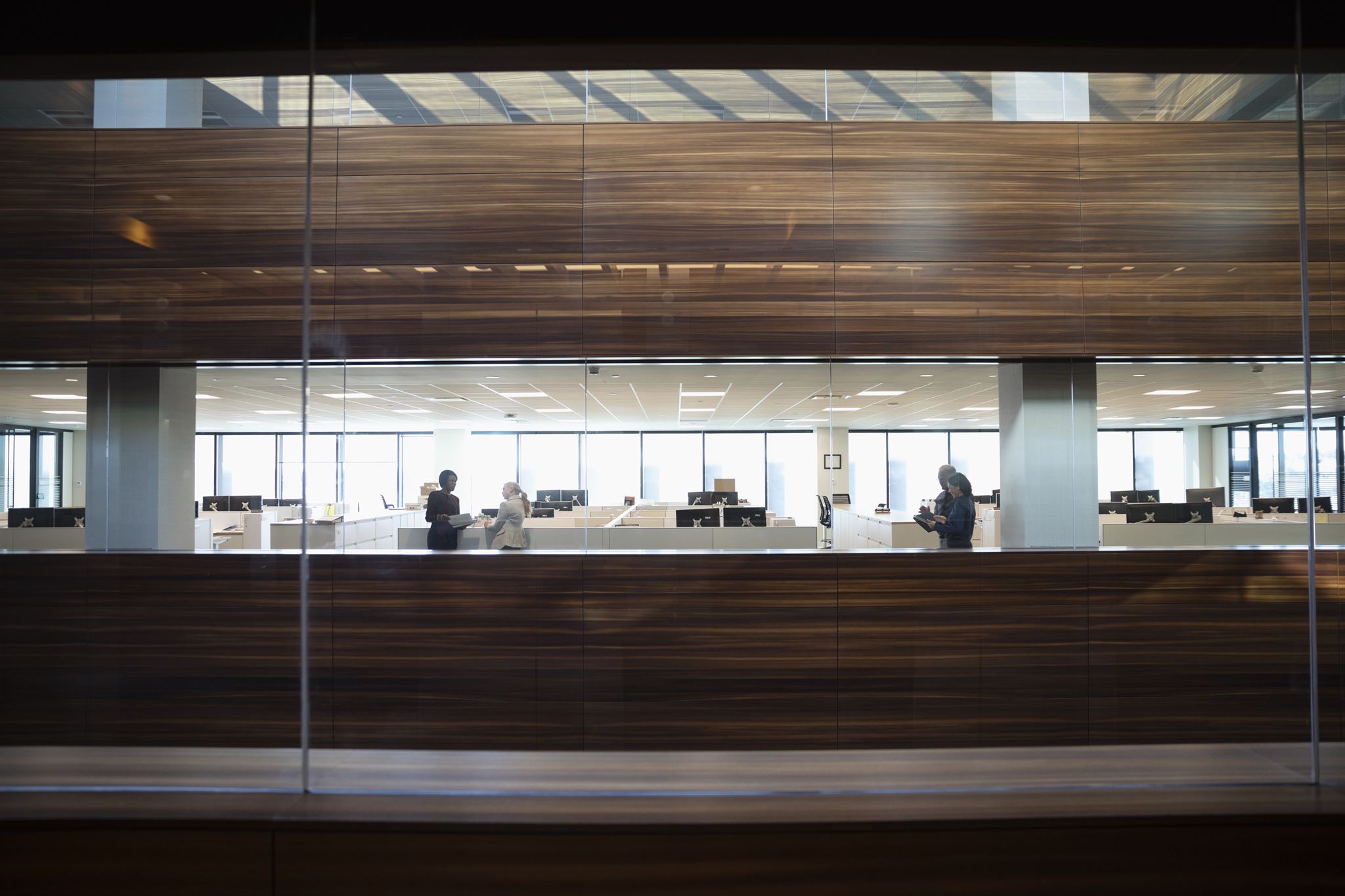 Modern office reception area