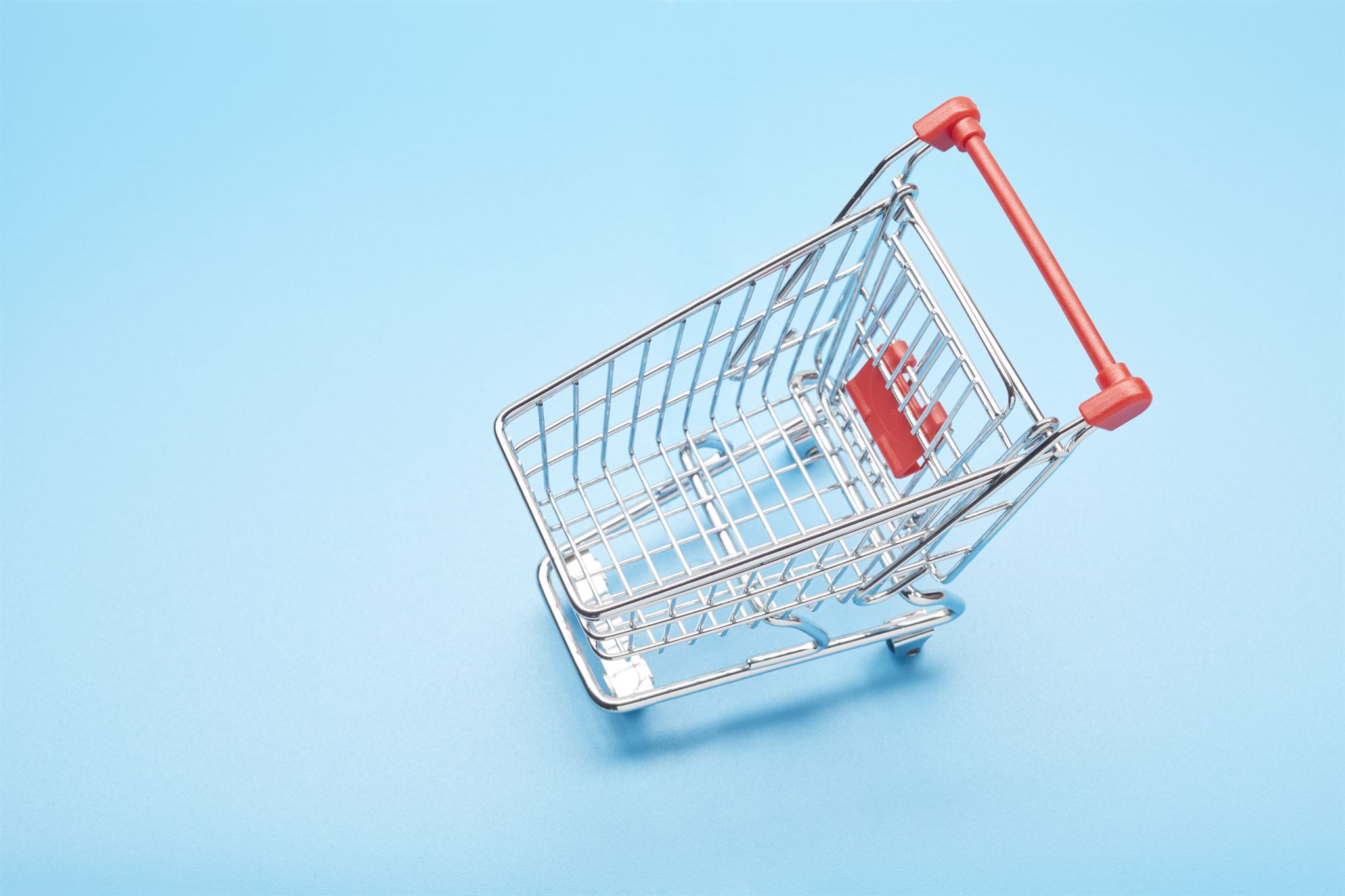 Shopping cart with points icons