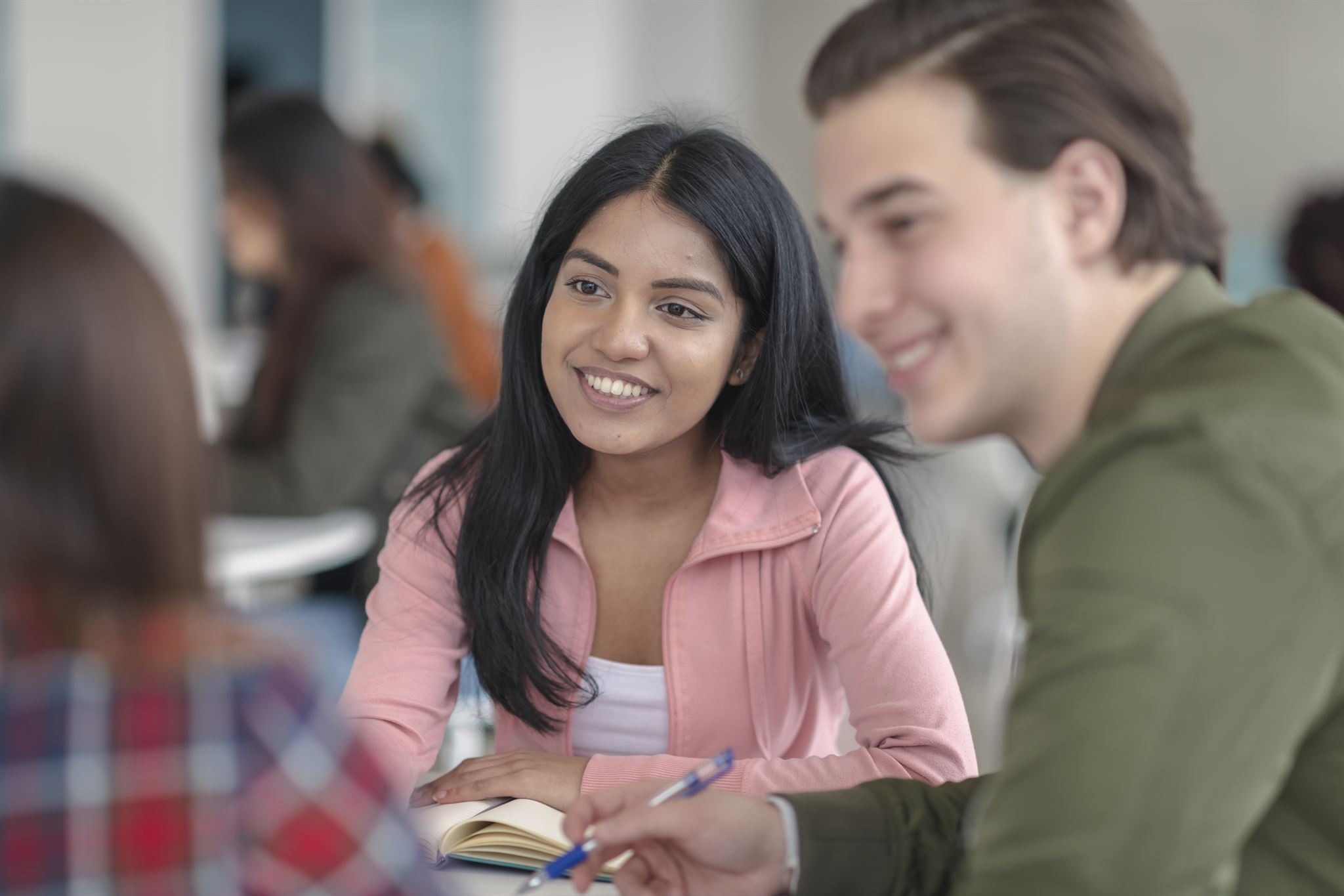 Student support representative assisting student