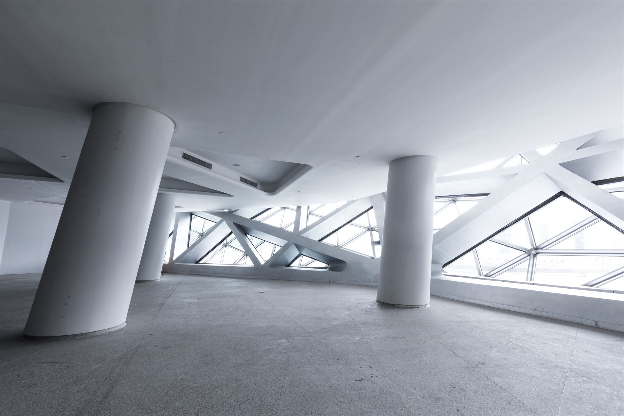Interior moderno futurista de escritório